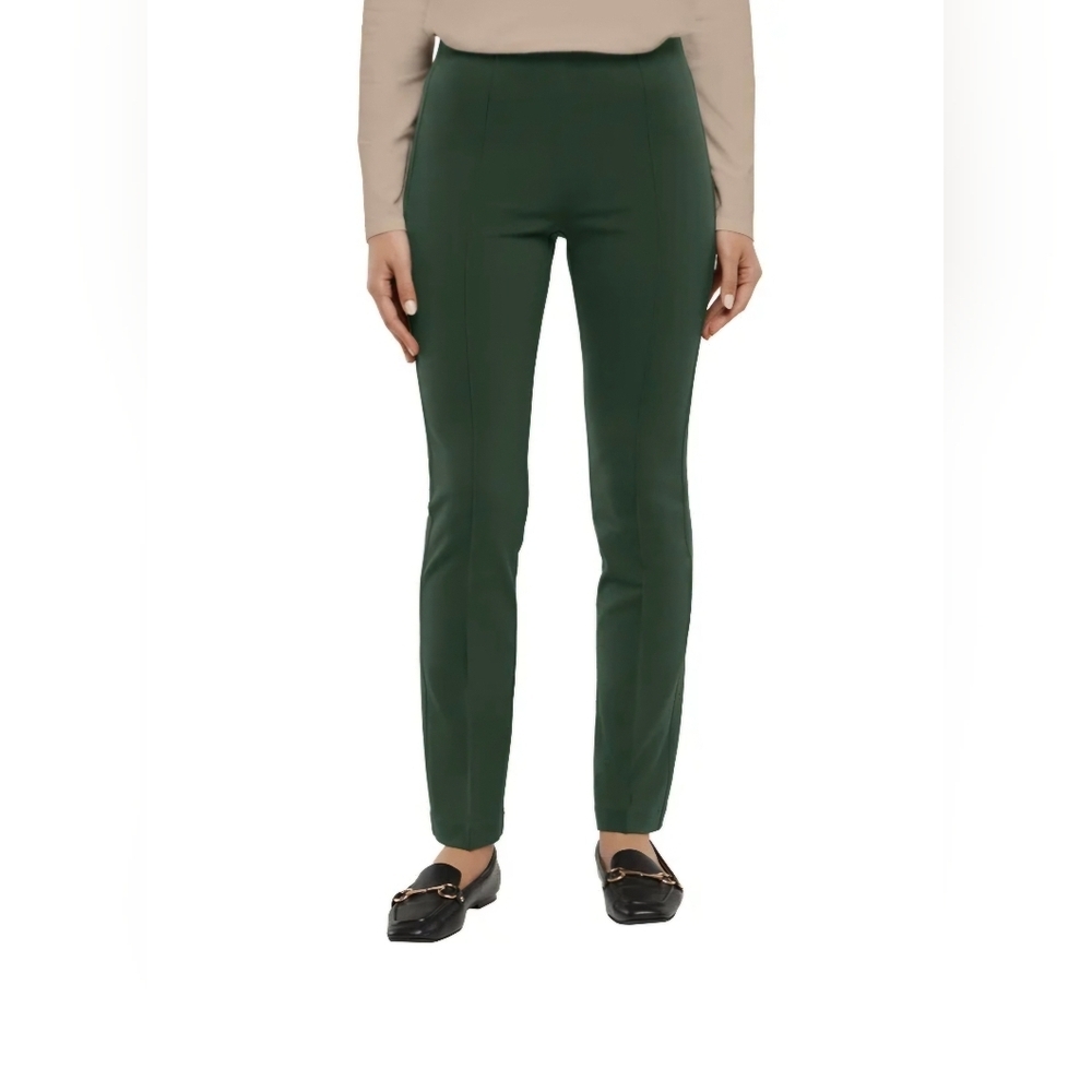 BNWT Banana Republic High Rise Ponte Pant S Green Slim Dark Academia Workwear